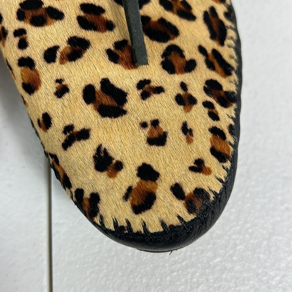 Minnetonka Sz 11 Leather Leopard Dyed Calf Hair Booties/Moccasins Festival EUC - Picture 10 of 10